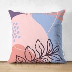 - Suet-K-7025-Gorsel1 - Realhomes Çift Taraflı Soyut Renkli Zeminde Bohem Çiçek Motifli Dijital Baskılı Modern Süet Yastık Kılıfı Realhomes