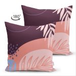 - Suet-K-7027-Gorsel2 - Realhomes Çift Taraflı Soyut Renkli Zeminde Bohem Çiçek Motifli Dijital Baskılı Modern Süet Yastık Kılıfı Realhomes