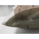 Çift Taraflı Beyaz Zemin Minimal Yaprak Desenli Dijital Baskılı Modern Süet Yastık Kırlent Kılıfı Realhomes