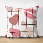 - Suet-K-7035-Gorsel1 - Realhomes Çift Taraflı Renkli Bohem Zeminli Kare Çizgiler Dijital Baskılı Modern Süet Yastık Kırlent Kılıfı Realhomes