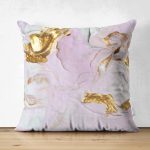 - Suet-K-7050-Gorsel1 - Realhomes Çift Taraflı Gold Detaylı Soyut Çizimli Dijital Baskılı Modern Süet Yastık Kırlent Kılıfı Realhomes