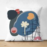 Çift Taraflı Estetik Tasarımlı Geometrik Şekiller Dijital Baskılı Modern Süet Yastık Kırlent Kılıfı Realhomes