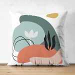 Çift Taraflı Estetik Tasarımlı Geometrik Şekiller Dijital Baskılı Modern Süet Yastık Kırlent Kılıfı Realhomes