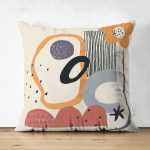 Çift Taraflı Sanatsal Motifli Çiçek Detaylı Dijital Baskılı Modern Süet Yastık Kırlent Kılıfı Realhomes