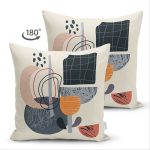 Çift Taraflı Modern Tasarımlı Bohem Çizimli Dijital Baskılı Modern Süet Yastık Kırlent Kılıfı Realhomes