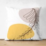 - Suet-K-7069-Gorsel1 - Realhomes Çift Taraflı Minimal Desenli Çiçek Motifli Dijital Baskılı Modern Süet Yastık Kırlent Kılıfı Realhomes