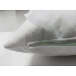 - Suet-K-7071-Gorsel3 - Realhomes  Çift Taraflı Pastel Renkli Zemin Üzerine Onedraw Yaprak Çizimli Modern Süet Yastık Kırlent Kılıfı Realhomes