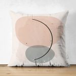 Çift Taraflı Renkli Onedraw Çizimli Dijital Baskılı Modern Süet Yastık Kırlent Kılıfı Realhomes