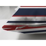 Çift Taraflı Beyaz Zemınde Renkli Cizgi Detaylı Dijital Baskılı Modern Süet Yastık Kırlent Kılıfı Realhomes