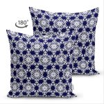 Çift Taraflı Beyaz Zemınli Soft Renkli Yapraklı Dijital Baskılı Modern Süet Yastık Kırlent Kılıfı Realhomes