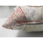 - Suet-K-7108-Gorsel3 - Realhomes Çift Taraflı Beyaz Zemınli Soft Renkli Yapraklı Dijital Baskılı Modern Süet Yastık Kırlent Kılıfı Realhomes