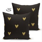 - Suet-K-7116-Gorsel2 - Realhomes Çift Taraflı Siyah Zeminde Gold Puantiyeli Dijital Baskılı Modern Süet Yastık Kırlent Kılıfı Realhomes