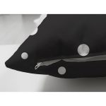 Çift Taraflı Siyah Zeminde Gold Yıldız Desenli Dijital Baskılı Modern Süet Yastık Kırlent Kılıfı Realhomes