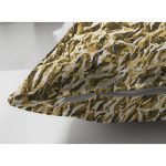 - Suet-K-7130-Gorsel3 - Realhomes Çift Taraflı Gold Zeminli Beyaz Yıldız Desenli Dijital Baskılı Modern Süet Yastık Kırlent Kılıfı Realhomes