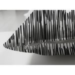 Çift Taraflı Siyah Beyaz Zeminli Onedraw Çizimli Stay Yazılı Modern Süet Yastık Kırlent Kılıfı Realhomes