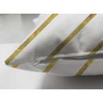 - Suet-K-7140-Gorsel3 - Realhomes Çift Taraflı Beyaz Zemin Üzerinde Gold Renkli Yatay Çizgili Modern Süet Yastık Kırlent Kılıfı Realhomes