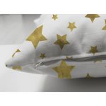 - Suet-K-7141-Gorsel3 - Realhomes  Çift Taraflı Beyaz Zeminli Gold Renkli Çoklu Yıldız Detayli Modern Süet Yastık Kırlent Kılıfı Realhomes