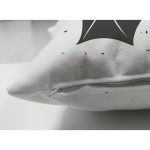 - Suet-K-7147-Gorsel3 - Realhomes Çift Taraflı Beyaz Zeminde Onedraw Çizimli Yaprak Desenli Dijital Baskılı Modern Süet Kırlent Kılıfı Realhomes