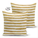 - Suet-K-7159-Gorsel2 - Realhomes  Çift Taraflı Beyaz Zeminde Gold Zigzag Desenli Dijital Baskılı Modern Süet Yastık Kırlent Kılıfı Realhomes