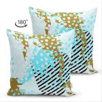 - Suet-K-7180-Gorsel2 - Realhomes Çift Taraflı Renkli Zemin Uzerinde Onedraw Çizimli Dijital Baskılı Modern Süet Yastık Kırlent Kılıfı Realhomes