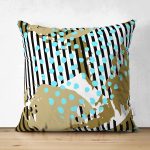 - Suet-K-7181-Gorsel1 - Realhomes Çift Taraflı Renkli Zemin Uzerinde Onedraw Çizimli Dijital Baskılı Modern Süet Yastık Kırlent Kılıfı Realhomes