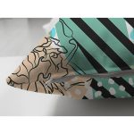 - Suet-K-7182-Gorsel3 - Realhomes  Çift Taraflı Renkli Zemin Uzerinde Onedraw Çizimli Dijital Baskılı Modern Süet Yastık Kırlent Kılıfı Realhomes