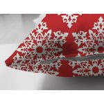 - Suet-K-7188-Gorsel3 - Realhomes  Çift Taraflı Kırmızı Zemin Üzerinde Beyaz Kartanesi Desenli Modern Süet Yastık Kırlent Kılıfı Realhomes