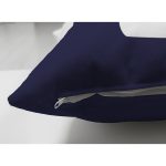 Çift Taraflı Lacivert Zeminli Yelken Desenli Dijital Baskılı Modern Süet Yastık Kırlent Kılıfı Realhomes