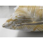 - Suet-K-7208-Gorsel3 - Realhomes Çift Taraflı Beyaz Zemin Üzerinde Gold Renkli Yaprak Desenli Modern Süet Yastık Kırlent Kılıfı Realhomes