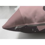 Çift Taraflı Pudra Zeminde Onedraw Çizimli Silüet Dijital Baskılı Modern Süet Yastık Kırlent Kılıfı Realhomes