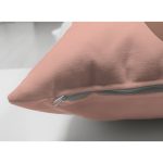 Çift Taraflı Pudra Zeminde Onedraw Çizimli Yaprak Desenli Dijital Baskılı Modern Süet Kırlent Kılıfı Realhomes