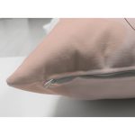 Çift Taraflı Pudra Zeminde Onedraw Çizimli Yaprak Desenli Dijital Baskılı Modern Süet Kırlent Kılıfı Realhomes