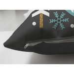 Çift Taraflı Renkli Zeminde Onedraw Çizimli Yılbaşı Temalı Dijital Baskılı Modern Süet Yastık Kılıfı Realhomes