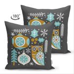 - Suet-K-7242-Gorsel2 - Realhomes Çift Taraflı Renkli Zeminde Kartanesi Ve Yaprak Desenli Dijital Baskılı Modern Süet Kırlent Kılıfı Realhomes