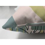 Çift Taraflı Pudra Zeminde Soyut Çizim Detaylı Dijital Baskılı Modern Süet Yastık Kırlent Kılıfı Realhomes