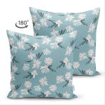 - Suet-K-7254-Gorsel2 - Realhomes  Çift Taraflı Renkli Zeminli Renkli Papatya Desenli Dijital Baskılı Modern Süet Yastık Kırlent Kılıfı Realhomes