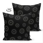 Çift Taraflı Renkli Zeminli Puantiye Desenli Dijital Baskılı Modern Süet Yastık Kırlent Kılıfı Realhomes