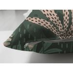 - Suet-K-7269-Gorsel3 - Realhomes Çift Taraflı Yeşil Zemin Üzerinde Onedraw Çizimli Yaprak Desenli Süet Yastık Kırlent Kılıfı Realhomes