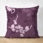 - Suet-K-7275-Gorsel1 - Realhomes Çift Taraflı Renkli Zemin Üzerinde Çiçek Desenli Dijital Baskılı Modern Süet Yastık Kırlent Kılıfı Realhomes