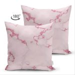 - Suet-K-7276-Gorsel2 - Realhomes Çift Taraflı Pudra Zeminli Pembe Renkli Çizim Dijital Baskılı Modern Süet Yastık Kırlent Kılıfı Realhomes