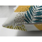 - Suet-K-7307-Gorsel3 - Realhomes Çift Taraflı Beyaz Zemin Üzerinde Yaprak Desenli Dijital Baskılı Modern Süet Yastık Kırlent Kılıfı Realhomes