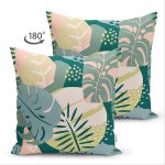 - Suet-K-7313-Gorsel2 - Realhomes Çift Taraflı Renkli Zemin Üzerinde Soyut Çizimli Yaprak Motifli Modern Süet Yastık Kırlent Kılıfı Realhomes