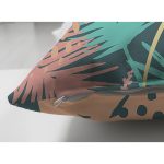 Çift Taraflı Siyah Zemin Üzerinde Renkli Çiçek Desenli Süet Yastık Kırlent Kılıfı Realhomes