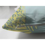 - Suet-K-7327-Gorsel3 - Realhomes Çift Taraflı Renkli Zemin Üzerinde Onedraw Çizimli Yaprak Motifli Süet Yastık Kırlent Kılıfı Realhomes