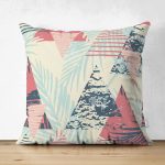 - Suet-K-7330-Gorsel1 - Realhomes Çift Taraflı Renkli Zemin Üzerinde Üçgen Desenli Dijital Baskılı Modern Süet Yastık Kırlent Kılıfı Realhomes