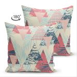 - Suet-K-7330-Gorsel2 - Realhomes Çift Taraflı Renkli Zemin Üzerinde Üçgen Desenli Dijital Baskılı Modern Süet Yastık Kırlent Kılıfı Realhomes