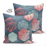 - Suet-K-7331-Gorsel2 - Realhomes Çift Taraflı Renkli Zemin Üzerinde Yaprak Motifli Dijital Baskılı Modern Süet Yastık Kırlent Kılıfı Realhomes