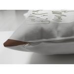 - Suet-K-7343-Gorsel3 - Realhomes Çift Taraflı Beyaz Zeminde Onedraw Çizimli Yaprak Desenli Dijital Baskılı Modern Süet Yastık Kılıfı Realhomes