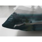 - Suet-K-7345-Gorsel3 - Realhomes Çift Taraflı Beyaz Zemin Üzerinde Manzara Motifli Bayan Silüeti Modern Süet Yastık Kırlent Kılıfı Realhomes