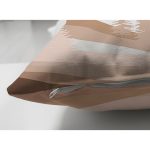 - Suet-K-7351-Gorsel3 - Realhomes Çift Taraflı Beyaz Zemin Üzerinde Onedraw Çizimli Baykuş Desenli Süet Yastık Kırlent Kılıfı Realhomes